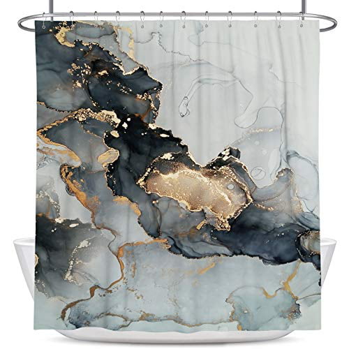 72x72'' Watercolor Cat and Feather Bathroom Shower Curtain Waterproof 12 Hooks 